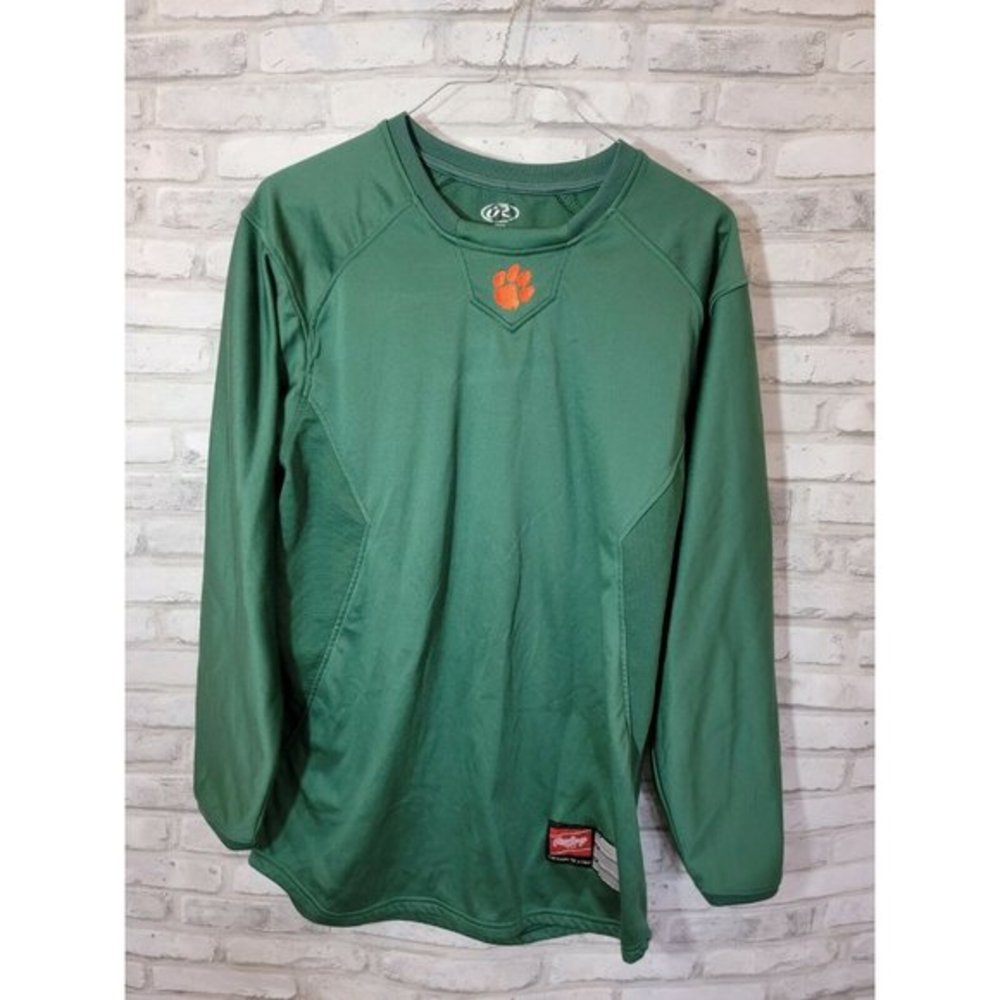 Rawlings Clemson Long Sleeve Green Orange‎ Paw Logo